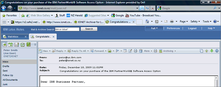 iNotes Mail