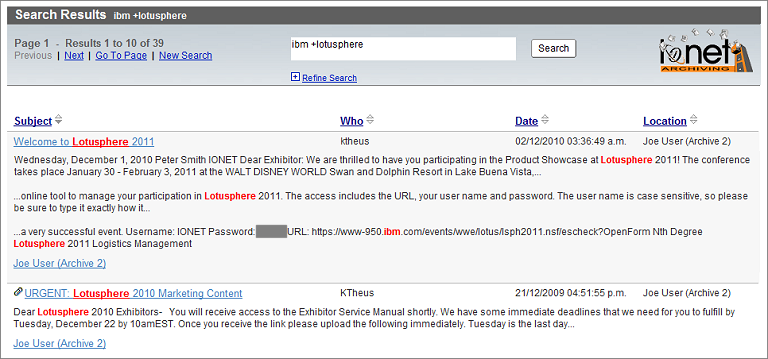 Search Results Notes