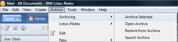 Archive Options