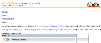 Archived IBM Quickr to HTML