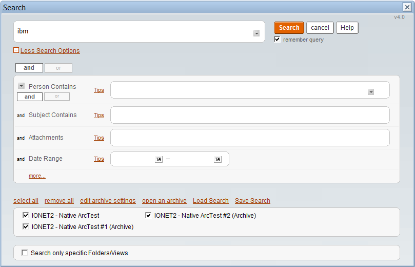 Archiver Search