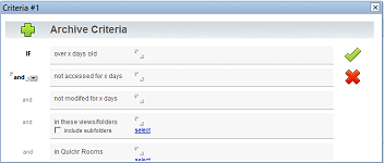 Select Export Criteria