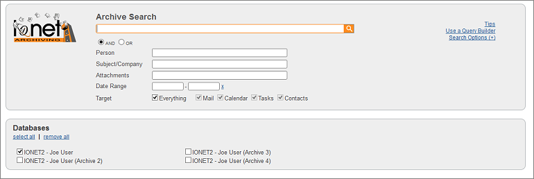 Browser Search Options