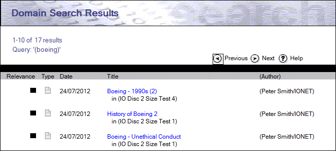 Domain Search Search Results