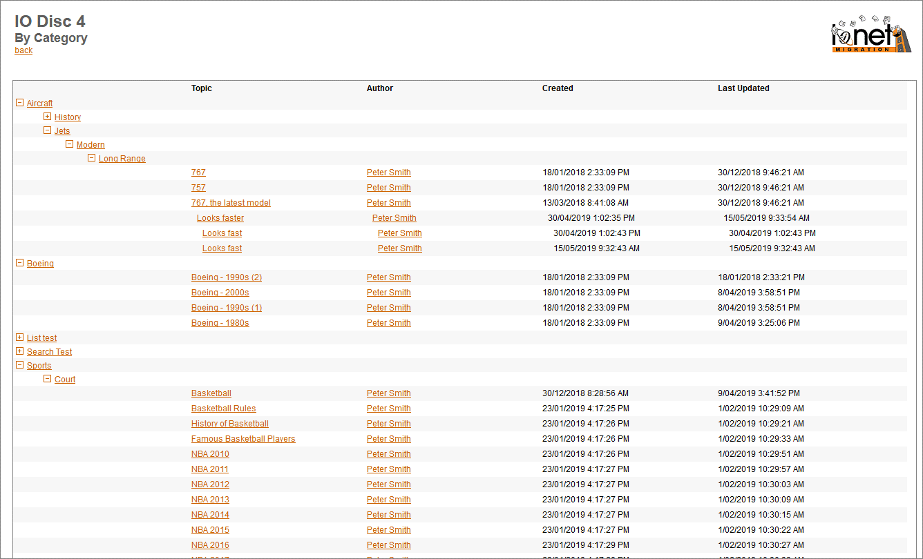 Application Export Screenshot