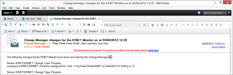 Archived Email